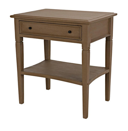 Noir Oxford Side Table, 1-Drawer, Weathered, 30"H (GTAB247WEA YUU6013NTL)