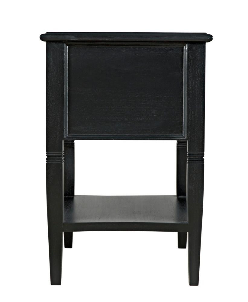 Noir Oxford Side Table, 2-Drawer, Hand-Rubbed Black, 30"H (GTAB246HB YUU6013NTP)