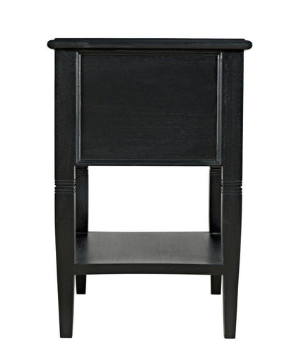 Noir Oxford Side Table, 2-Drawer, Hand-Rubbed Black, 30"H (GTAB246HB YUU6013NTP)