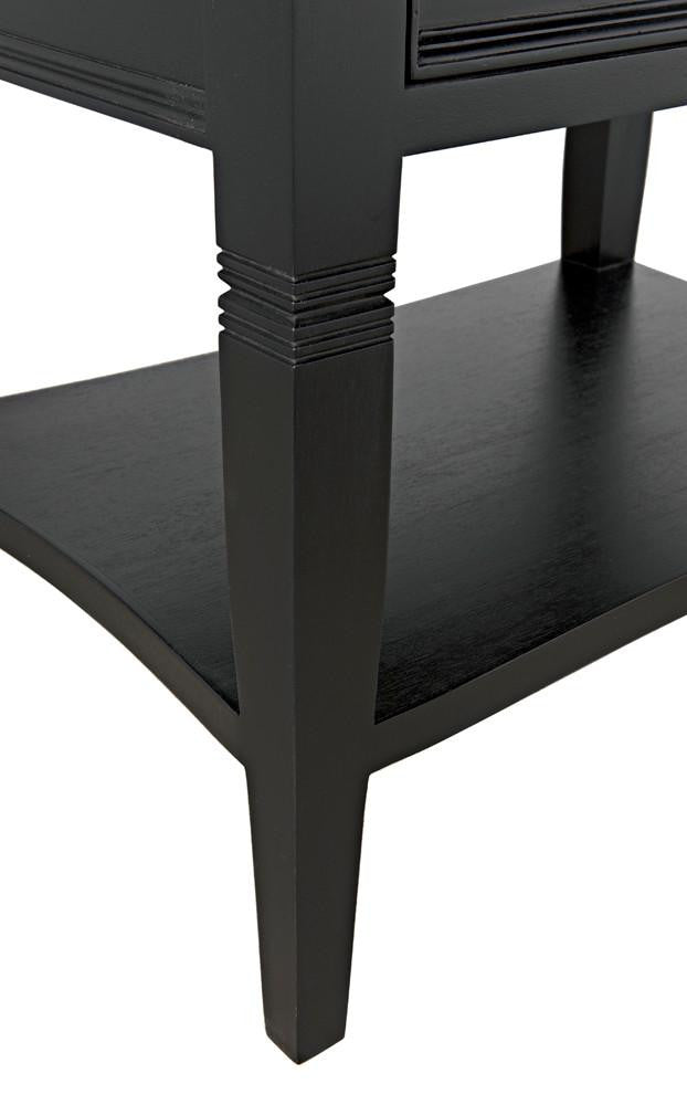 Noir Oxford Side Table, 2-Drawer, Hand-Rubbed Black, 30"H (GTAB246HB YUU6013NTP)