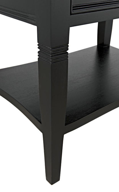 Noir Oxford Side Table, 2-Drawer, Hand-Rubbed Black, 30"H (GTAB246HB YUU6013NTP)