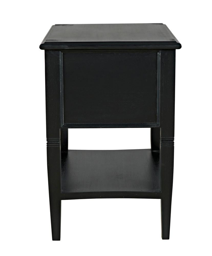 Noir Oxford Side Table, 2-Drawer, Hand-Rubbed Black, 30"H (GTAB246HB YUU6013NTP)