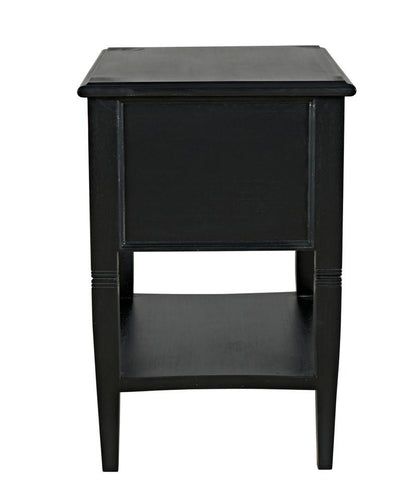 Noir Oxford Side Table, 2-Drawer, Hand-Rubbed Black, 30"H (GTAB246HB YUU6013NTP)