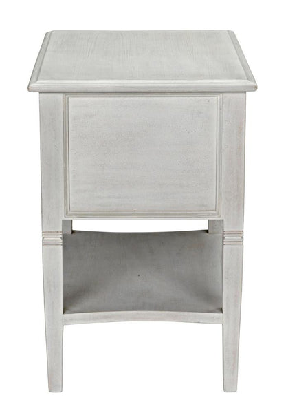 Noir Oxford Side Table, 2-Drawer, White Wash, 30"H (GTAB246WH YUU6013NTQ)