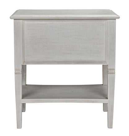 Noir Oxford Side Table, 2-Drawer, White Wash, 30"H (GTAB246WH YUU6013NTQ)