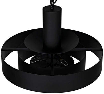 Noir Parlor Pendant, 4-Light, Matte Black, 22"W (LAMP753MTB YUU6013GXU)