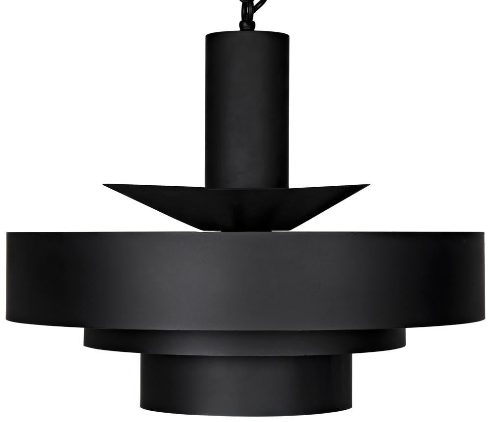 Noir Parlor Pendant, 4-Light, Matte Black, 22"W (LAMP753MTB YUU6013GXU)