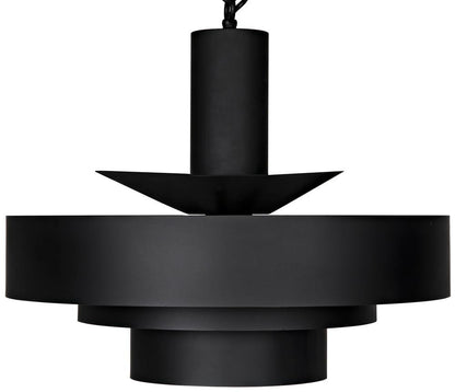 Noir Parlor Pendant, 4-Light, Matte Black, 22"W (LAMP753MTB YUU6013GXU)