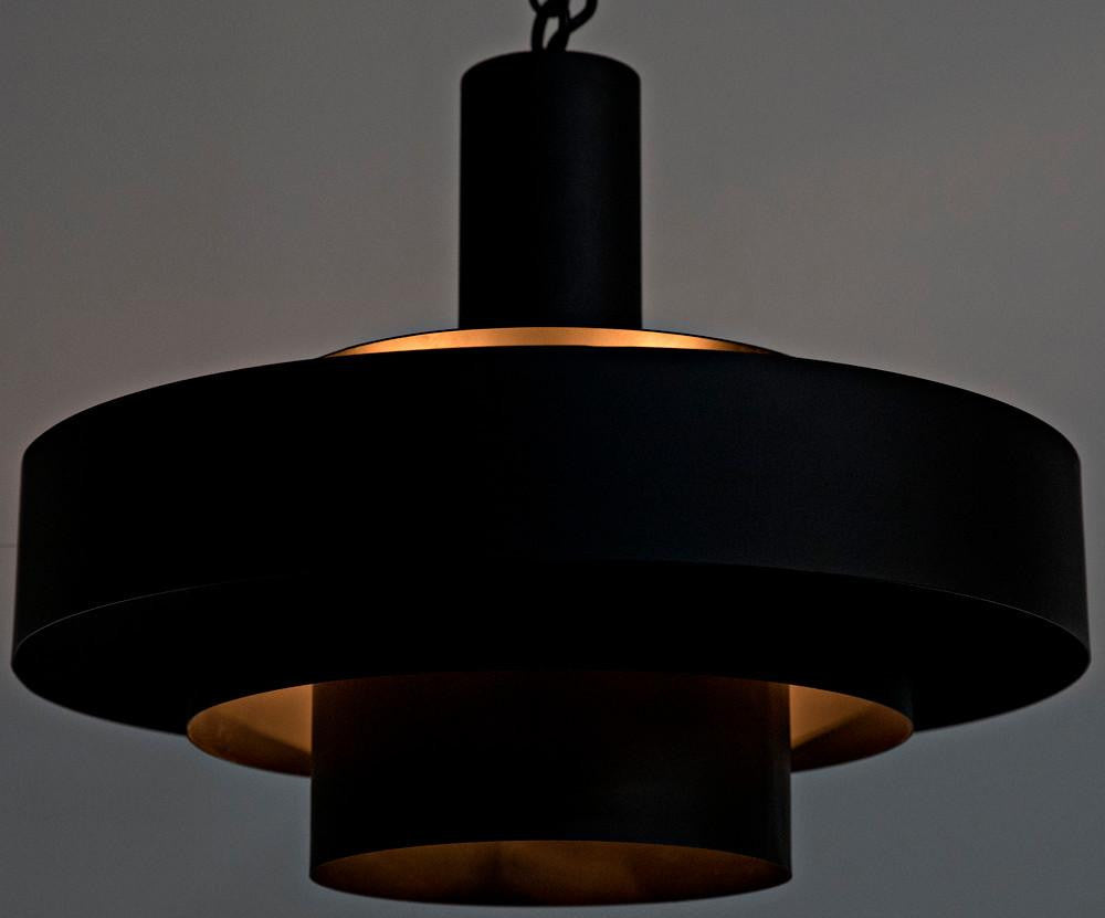 Noir Parlor Pendant, 4-Light, Matte Black, 22"W (LAMP753MTB YUU6013GXU)