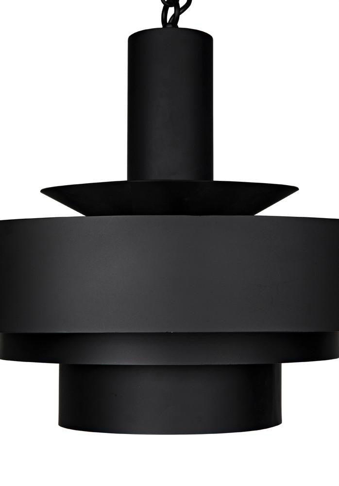 Noir Parlor Pendant, 4-Light, Matte Black, 22"W (LAMP753MTB YUU6013GXU)