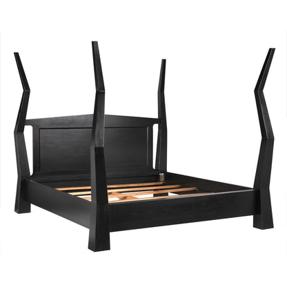 Patras Bed, Queen, Hand Rubbed Black