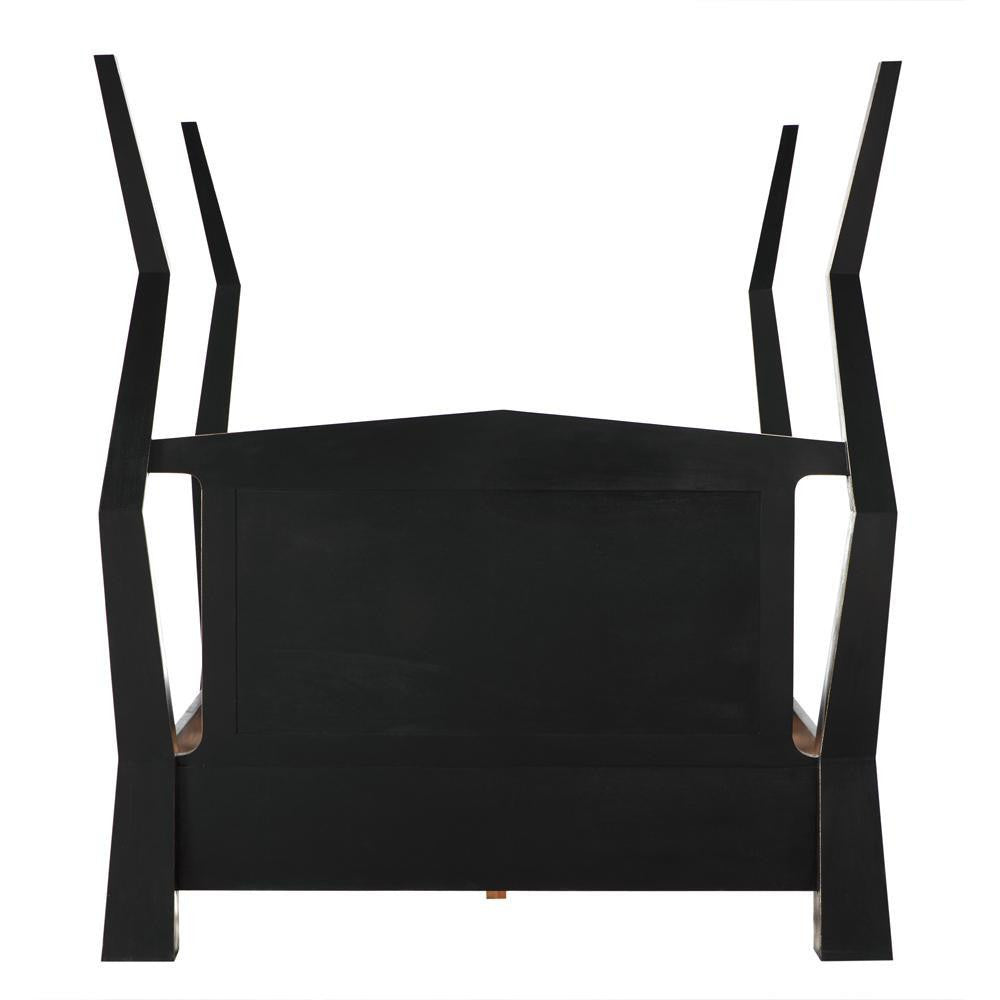 Noir Patras Bed, Queen, Hand Rubbed Black