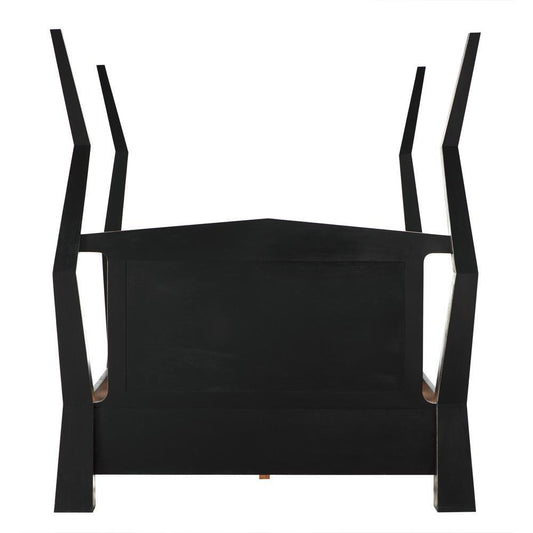 Noir Patras Bed, Queen, Hand Rubbed Black