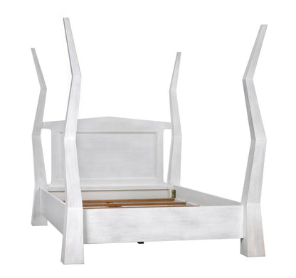 Noir Patras Bed, Queen, White Wash