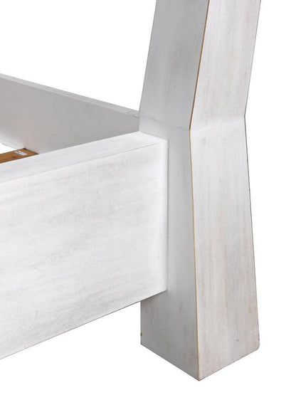 Noir Patras Bed, Queen, White Wash