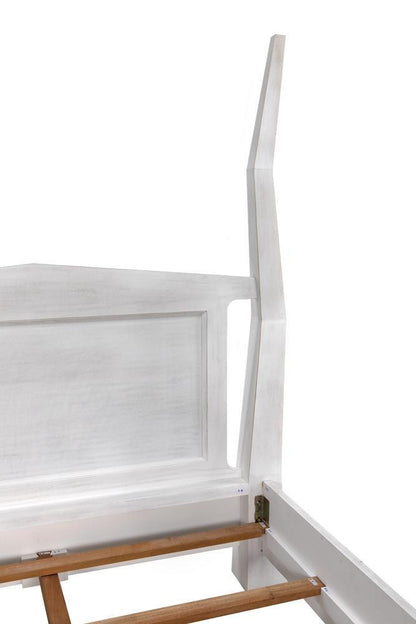 Noir Patras Bed, Queen, White Wash