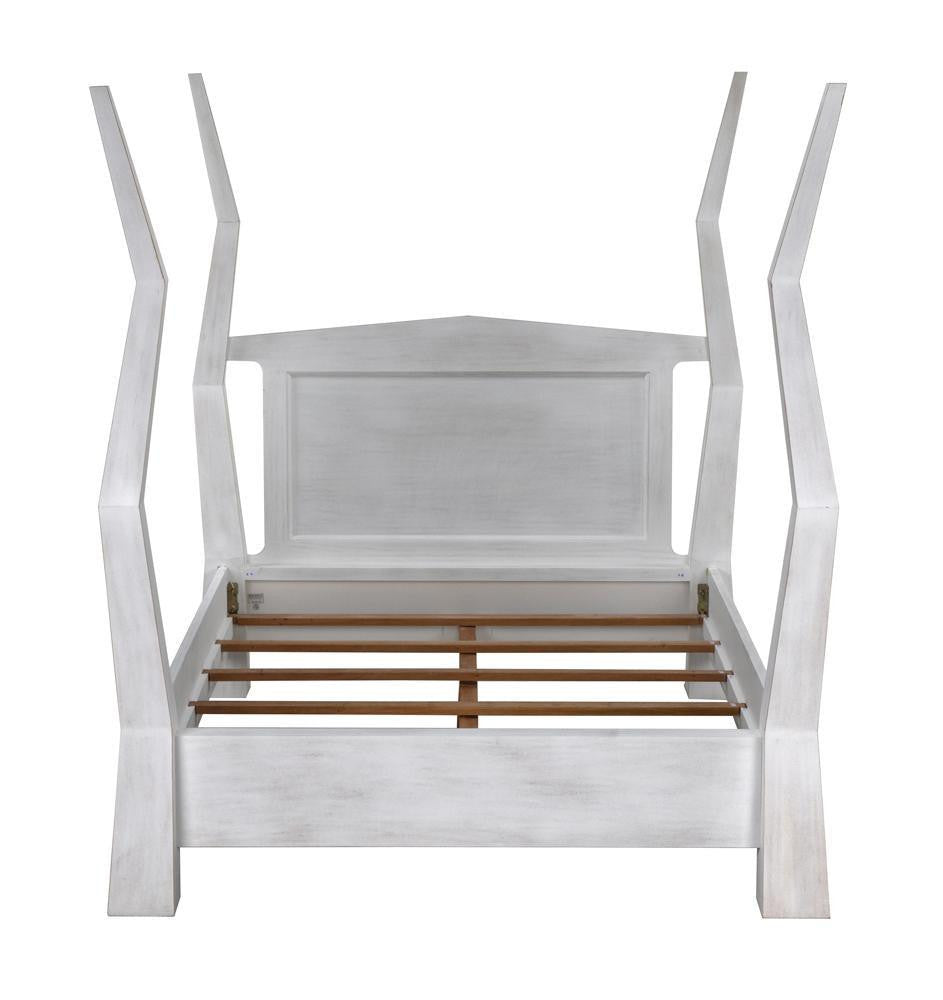 Noir Patras Bed, Queen, White Wash