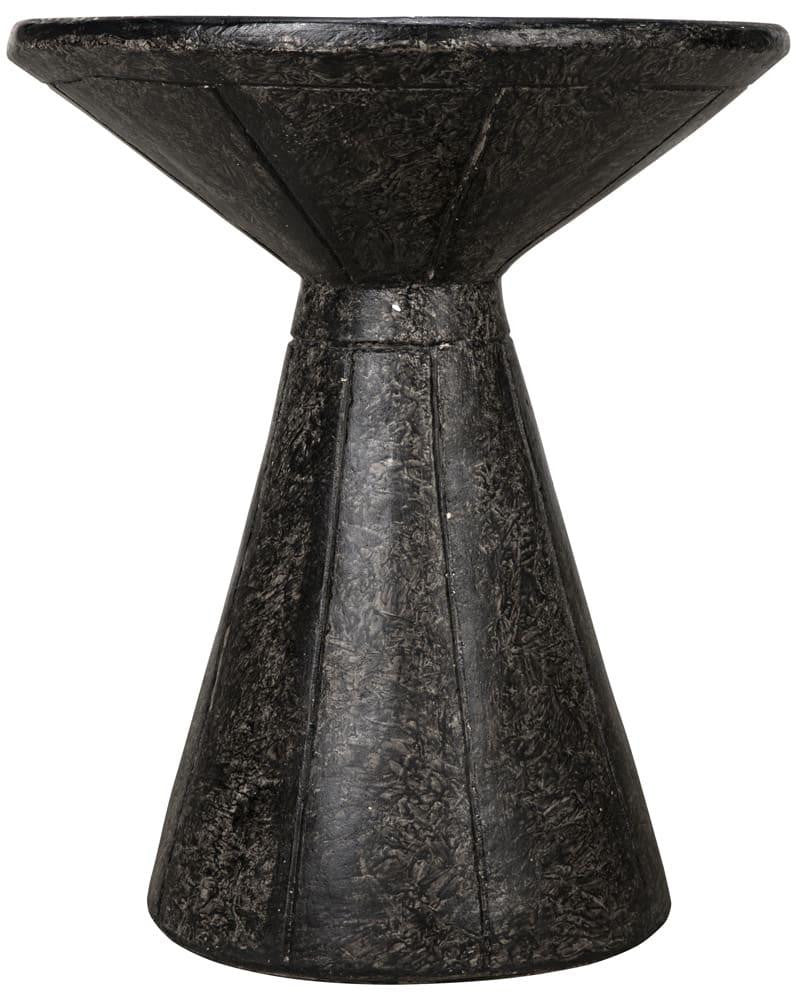 Noir Pedestal Side Table Black
