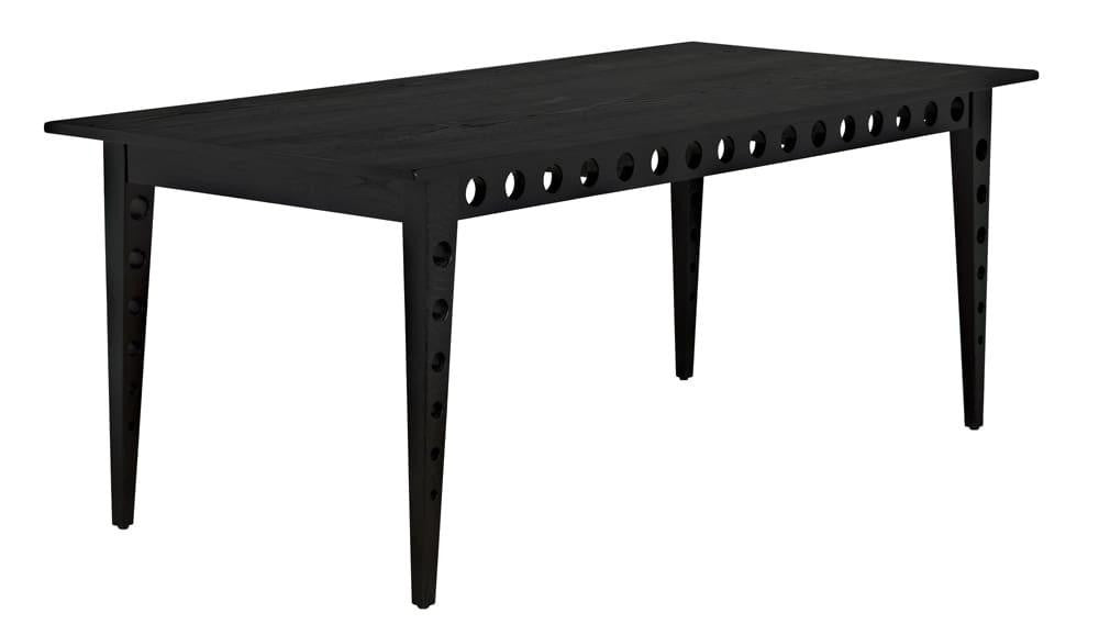 Noir Pericles Dining Table Black Charcoal