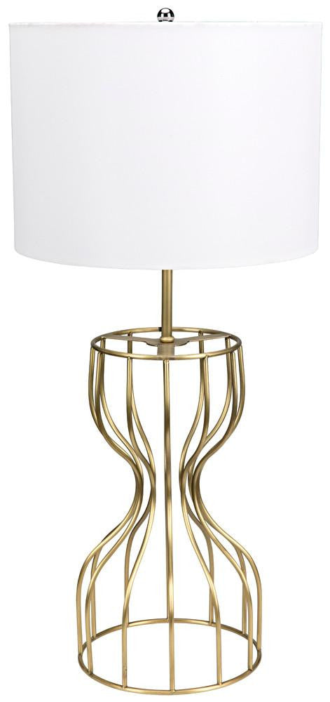 Noir Perry Table Lamp Antique Brass