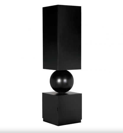 Noir Pillar Cabinet Matte Black