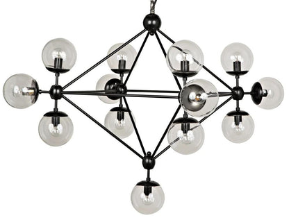 Noir Pluto Chandelier Matte Black