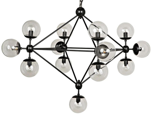 Noir Pluto Chandelier Matte Black