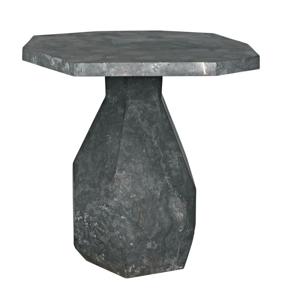 Noir Polyhedron Side Table, Black Marble, 27.5"H (AM-194BM YUU6013PP4)