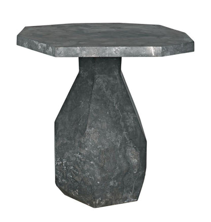 Noir Polyhedron Side Table, Black Marble, 27.5"H (AM-194BM YUU6013PP4)