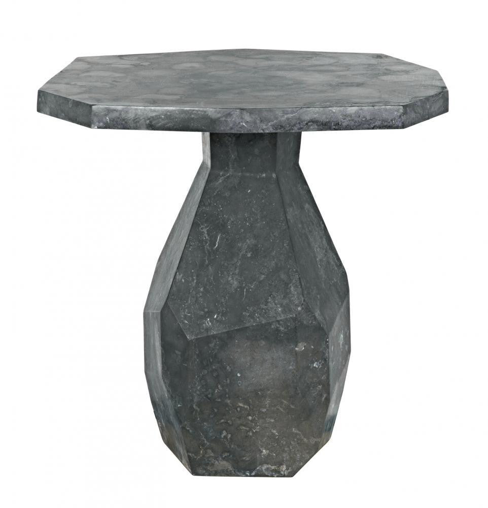 Noir Polyhedron Side Table Black Marble