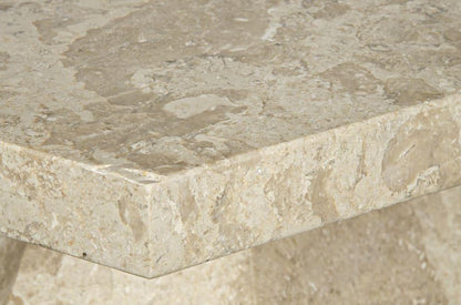 Noir Polyhedron Side Table, Natural Marble, 27.5"H (AM-194WM YUU6013PP5)