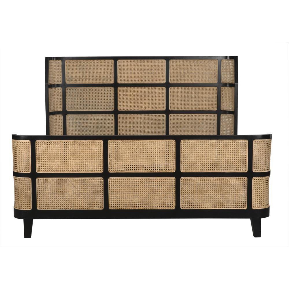 Noir Porto Bed, Eastern King, Hand Rubbed Black