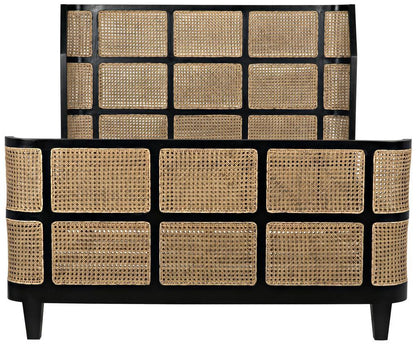 Noir Porto Bed, Queen, Hand Rubbed Black