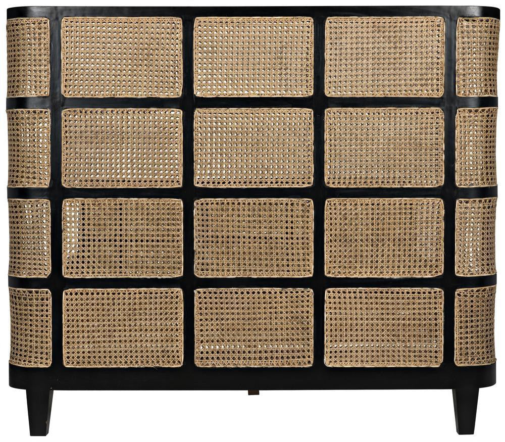 Noir Porto Bed, Queen, Hand Rubbed Black