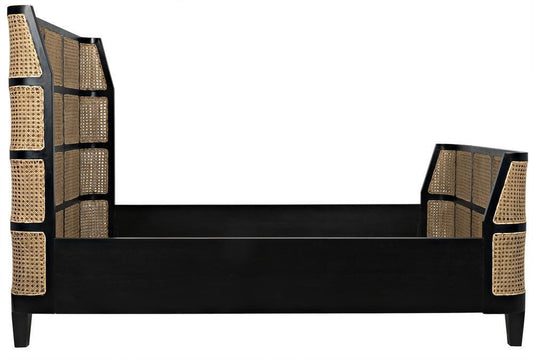 Noir Porto Bed, Queen, Hand Rubbed Black