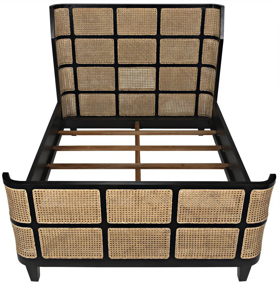 Noir Porto Bed, Queen, Hand Rubbed Black