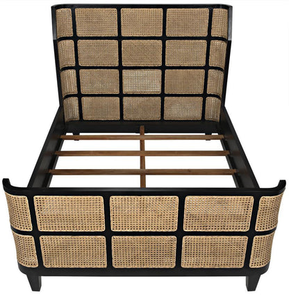 Noir Porto Bed, Queen, Hand Rubbed Black