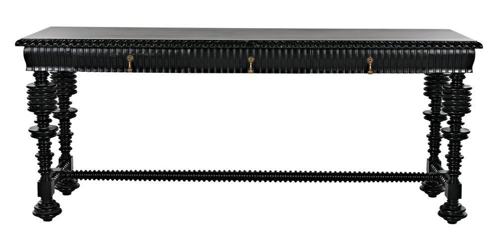 Noir Portuguese Console Hand Rubbed Black