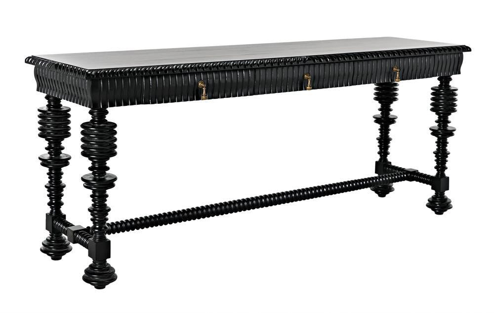 Noir Portuguese Console Hand Rubbed Black