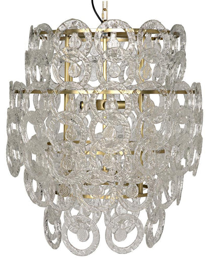 Noir Quebec Chandelier Antique Brass