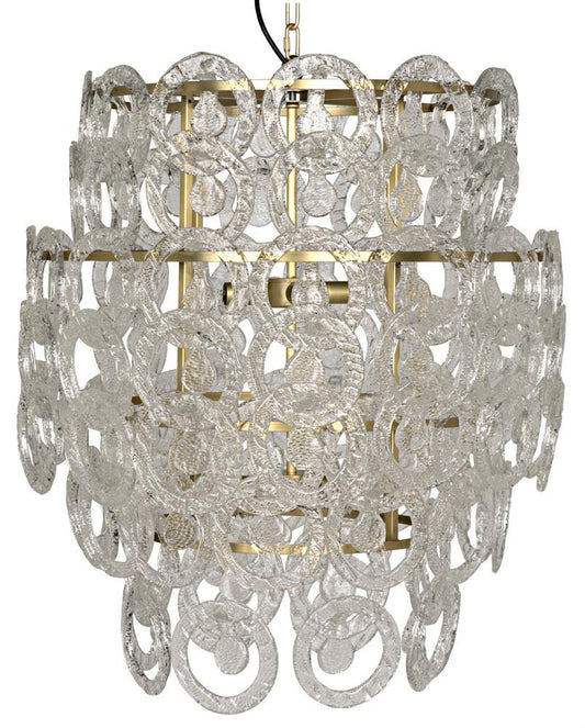 Noir Quebec Chandelier Antique Brass