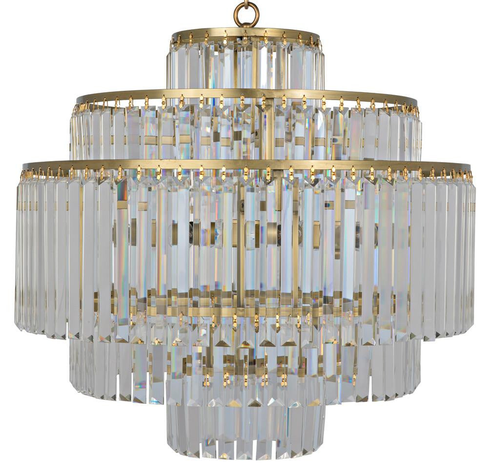 Noir Quintus Chandelier Antique Brass