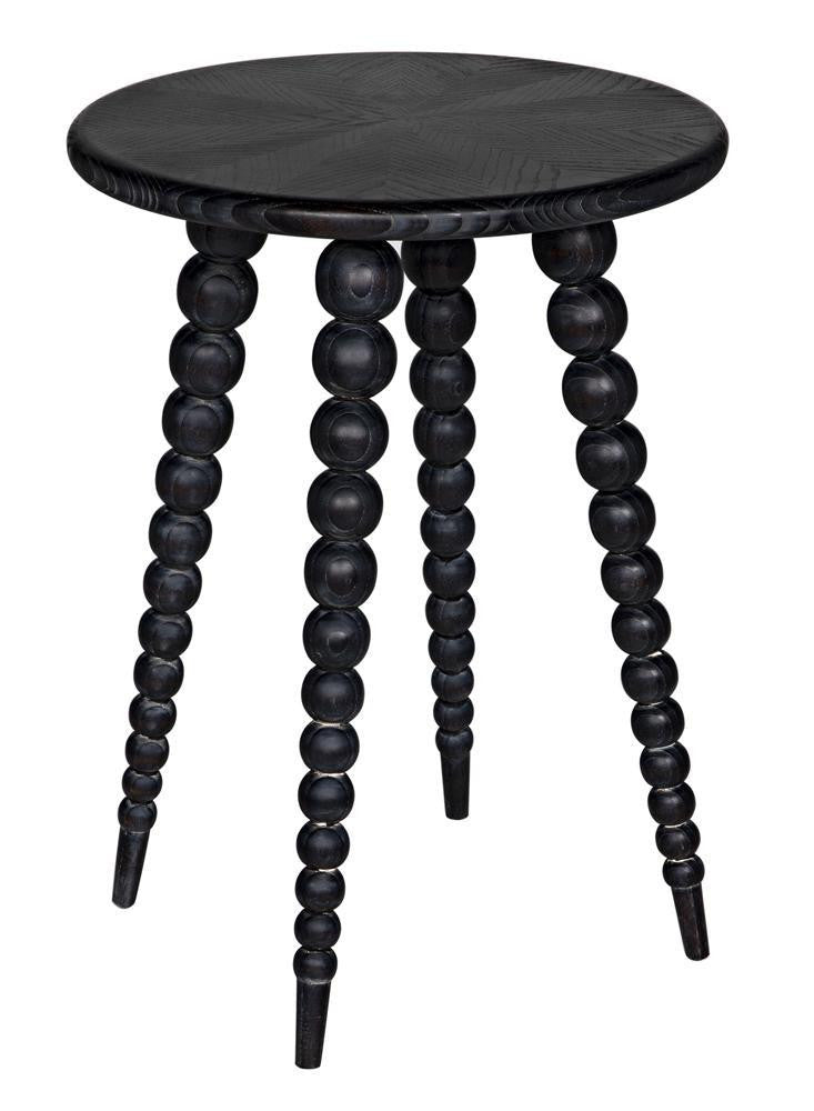 Noir Rebecca Side Table Cinder Black
