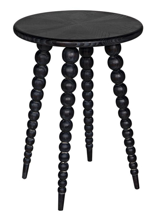 Noir Rebecca Side Table Cinder Black