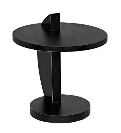Noir Reed Side Table Hand-Rubbed Black