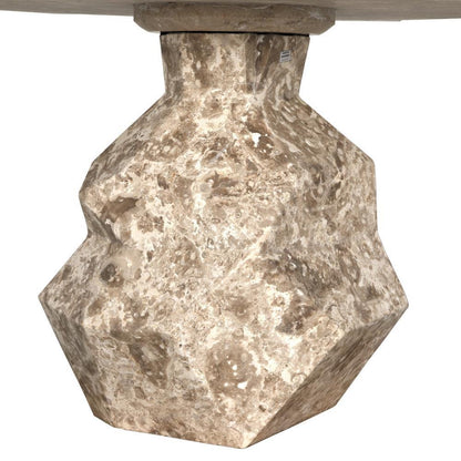 Noir Rind Table White Marble