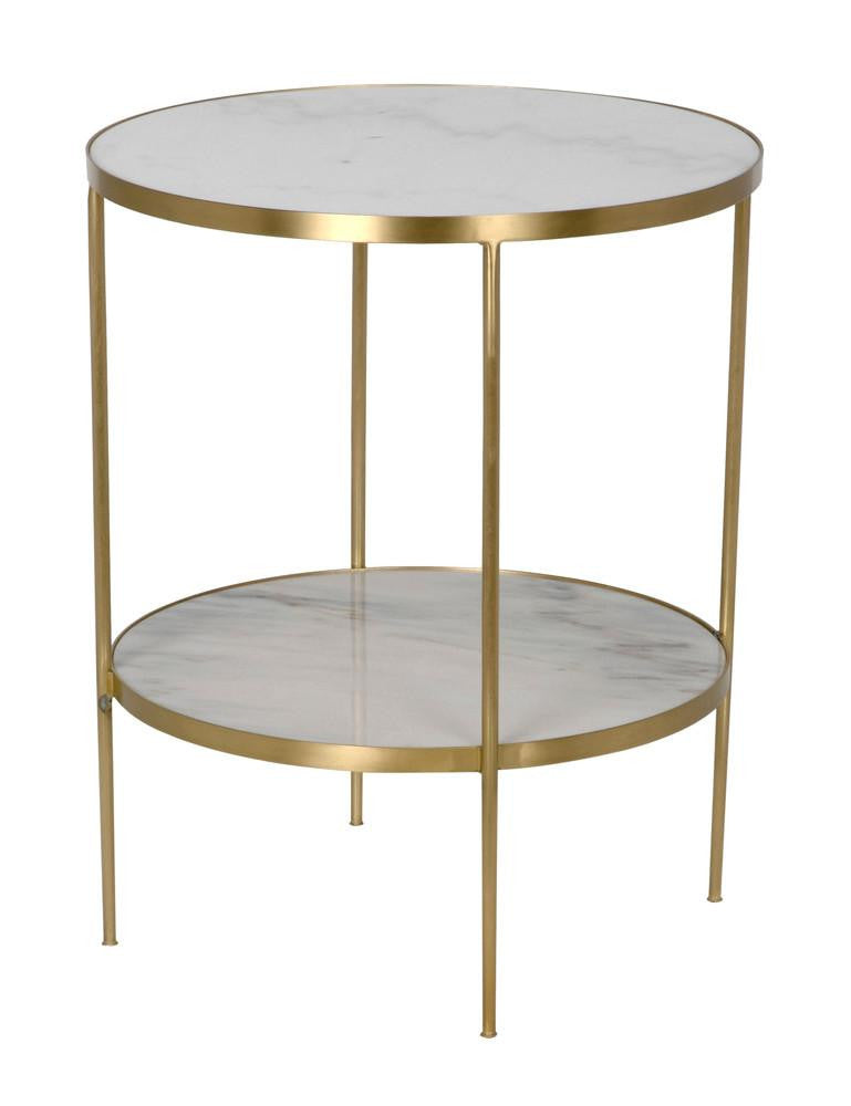 Noir Rivoli Side Table Antique Brass