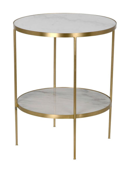 Noir Rivoli Side Table Antique Brass