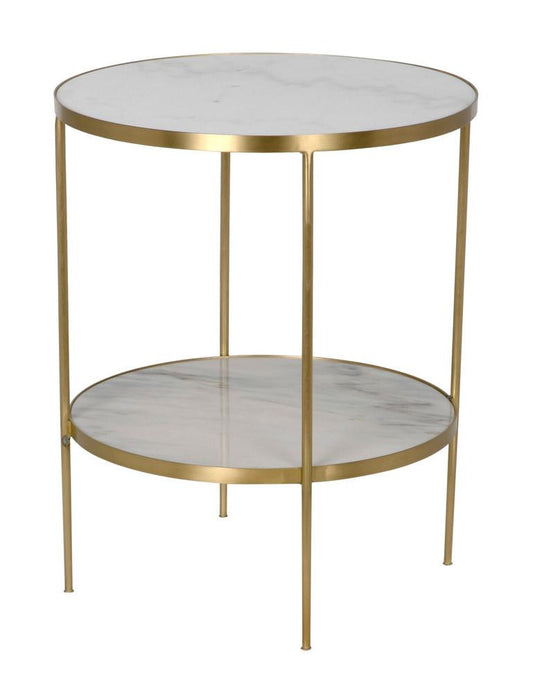 Noir Rivoli Side Table Antique Brass