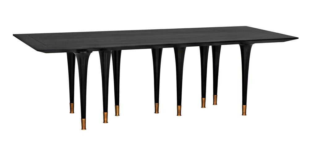 Noir Romeo Dining Table Hand-Rubbed Black